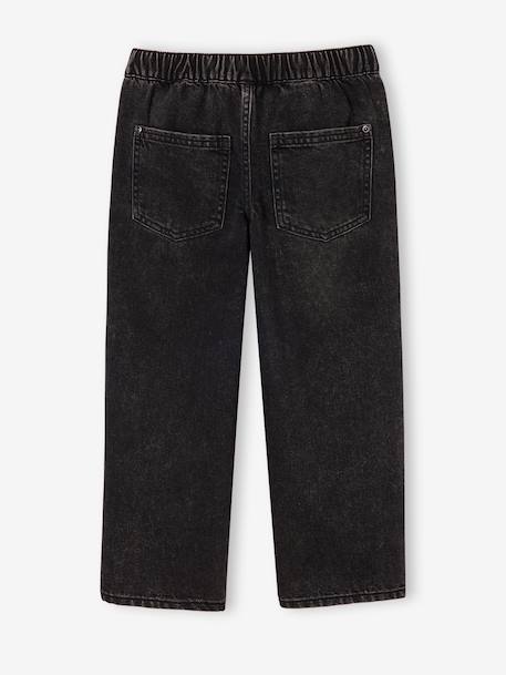 Loose-fit jeans for boys black+double stone 