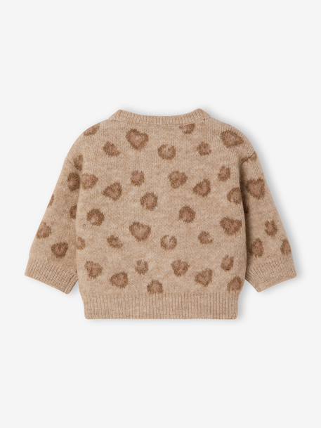 Buttoned cardigan for baby girls marl beige 