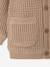 Baby hooded knitted cardigan marl beige 