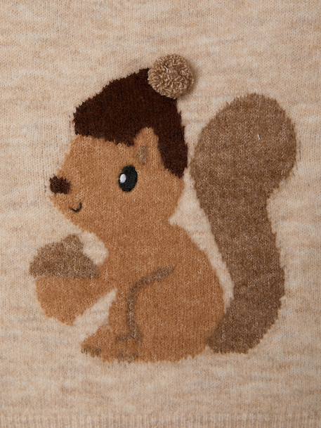 Long-sleeved jumper for baby marl beige 