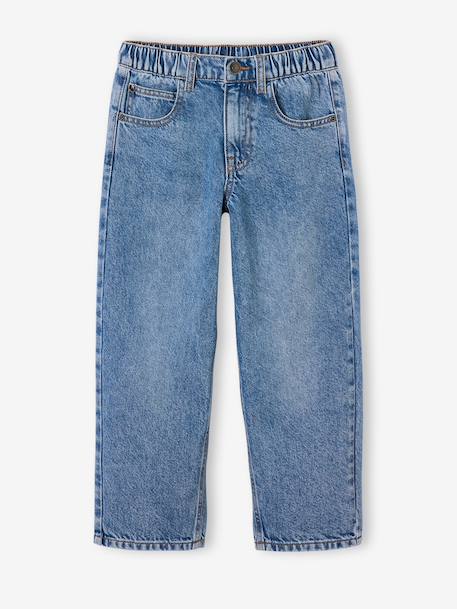 Loose-fit jeans for boys black+double stone 