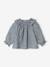 Long-sleeved blouse for baby girls grey blue 