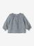 Long-sleeved blouse for baby girls grey blue 
