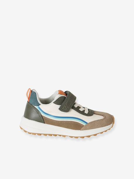 Laces & Hook-and-Loop Trainers for Children, Designed for Autonomy khaki+printed blue+set beige+set blue 
