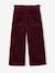 Wide Corduroy Paperbag Trousers for Girls bordeaux red+camel+mauve+navy blue+olive 