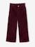 Wide Corduroy Paperbag Trousers for Girls bordeaux red+camel+mauve+navy blue+olive 