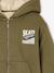 Zip-up hooded sweatshirt for boys khaki+navy blue 