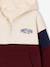Boys' colour block hooded sweatshirt bordeaux red+red 