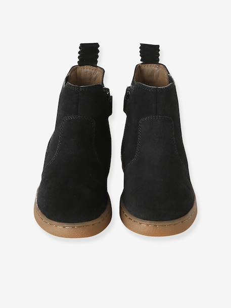 Leather Boots for Girls beige+black+bronze+brown+cocoa+golden yellow+green+navy blue+old rose 