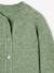 Long-sleeved knitted cardigan for girls ecru+lavender+sage green 