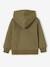 Zip-up hooded sweatshirt for boys khaki+navy blue 