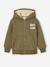Zip-up hooded sweatshirt for boys khaki+navy blue 
