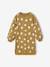 Short sweatshirt dress for girls ecru+olive 