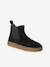 Leather Boots with Elastic & Zip, for Girls black+camel+gold+navy blue 