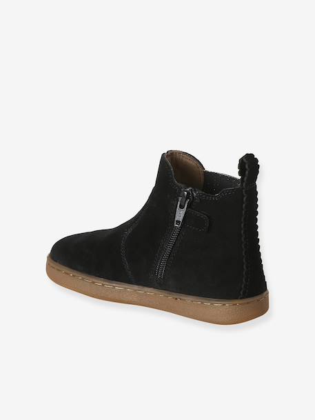 Leather Boots for Girls beige+black+bronze+brown+cocoa+golden yellow+green+navy blue+old rose 
