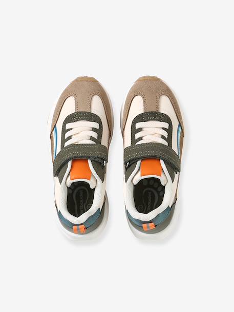 Laces & Hook-and-Loop Trainers for Children, Designed for Autonomy khaki+printed blue+set beige+set blue 