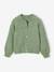 Long-sleeved knitted cardigan for girls ecru+lavender+sage green 