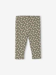 -Printed Ribbed Knit Leggings for Babies