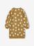 Short sweatshirt dress for girls ecru+olive 