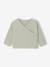 Wrap-Over Cardigan in Wool & Cotton for Babies cappuccino+marl beige+pale pink+sage green+white 