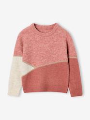 Girls-Cardigans, Jumpers & Sweatshirts-Long-sleeved knitwear jumper for girls