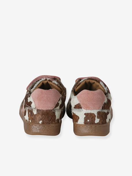 Pair of girls leather trainers dark brown 