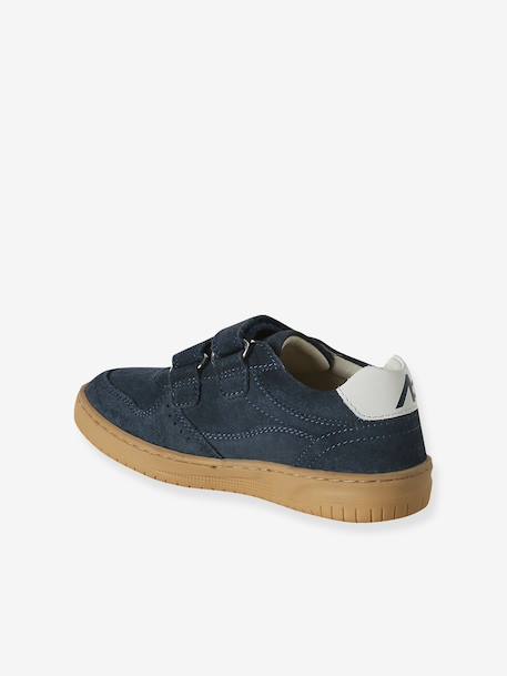 Pair of boys leather trainers navy blue 