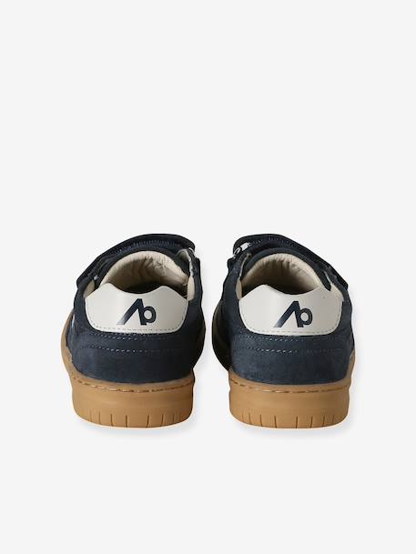 Pair of boys leather trainers navy blue 