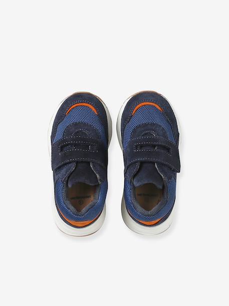 Pair of baby first steps shoes blue 