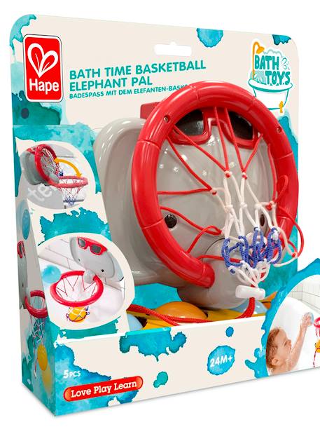 Hape elephant bath basketball grey 