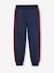 Boys' joggers with side stripe bordeaux red+green+marl grey+red 