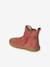 Leather Zipped & Elasticated Chelsea Boots for Babies dark brown+golden yellow+navy blue+old rose 