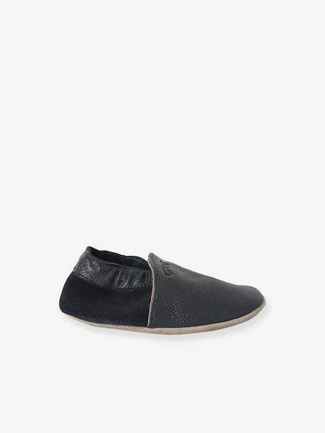 Supple Leather Shoes with Elastic, for Babies chocolate+navy blue+night blue 