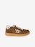 Pair of girls leather trainers beige+brown 