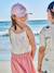 Girls' dress with thin straps navy blue+old rose 
