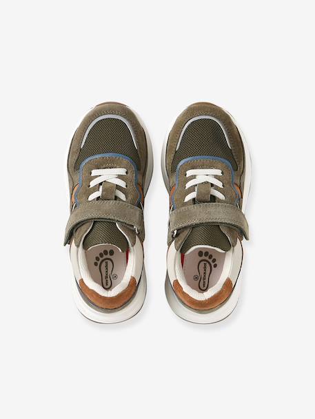 Pair of boys trainers khaki+navy blue 