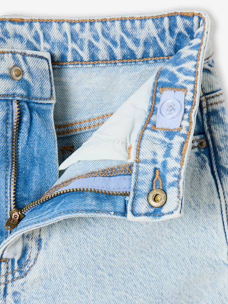 Balloon jeans for girls bleached denim+medium blue 