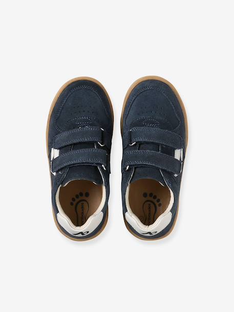 Pair of boys leather trainers navy blue 