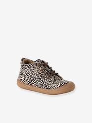 Shoes-Soft leather lace-up ankle boots for baby's first steps