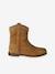 Pair of girls leather boots brown 