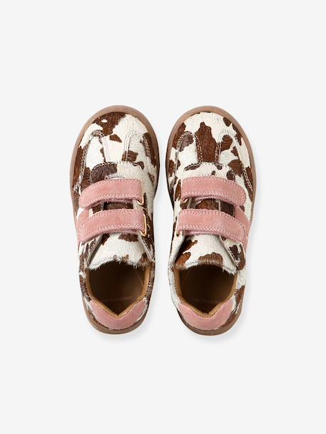 Pair of girls leather trainers dark brown 