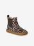 Leather Zipped & Elasticated Chelsea Boots for Babies dark brown+golden yellow+navy blue+old rose 