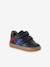 Hook&Loop Leather Trainers for Babies ecru+navy blue+set white 