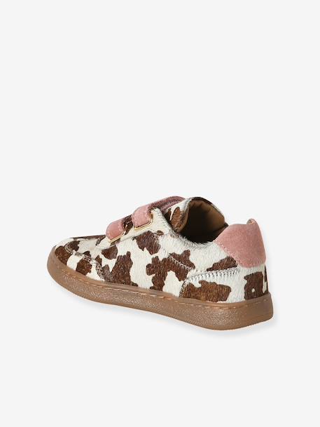 Pair of girls leather trainers dark brown 
