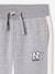 Boys' joggers with side stripe bordeaux red+green+marl grey+red 