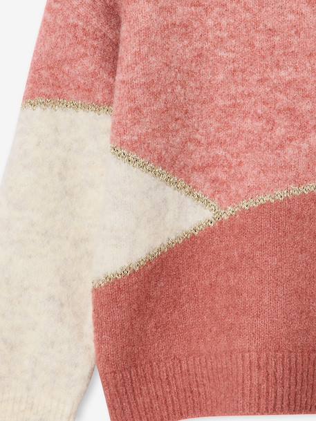Long-sleeved knitwear jumper for girls olive+rosy 