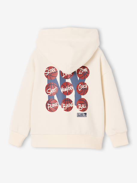 Hooded sweatshirt for boys ecru 