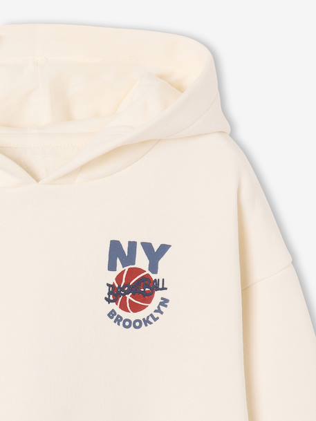 Hooded sweatshirt for boys ecru 