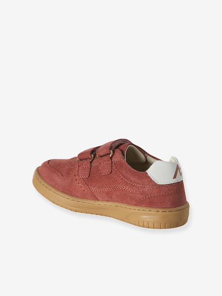 Pair of girls leather trainers beige+brown+golden yellow+old rose 