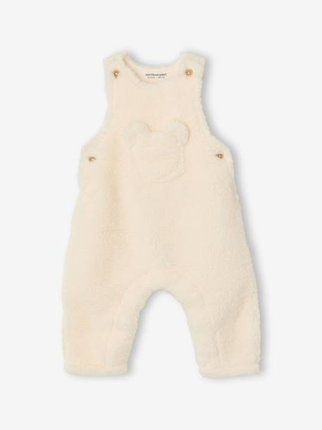 Dungarees and bodysuit set for baby vanilla 